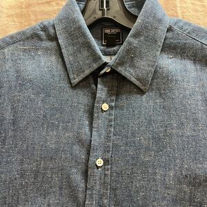 Men’s Blue Chambray Todd Snyder Shirt- Size Medium